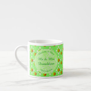 Pretty Spring Wedding Apple blossom and Apples Espresso Cup