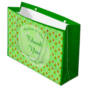 Pretty Spring Wedding Apple blossom and Apples Large Gift Bag