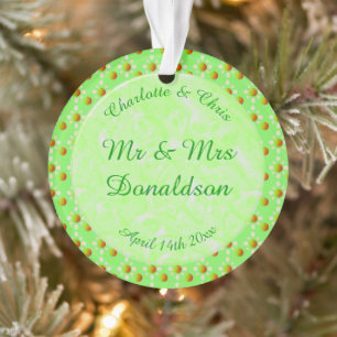 Pretty Spring Wedding Apple blossom and Apples Ornament
