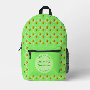Pretty Spring Wedding Apple blossom and Apples Printed Backpack