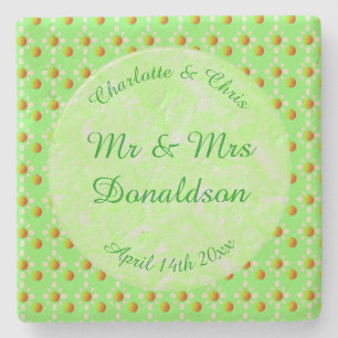Pretty Spring Wedding Apple blossom and Apples Stone Coaster