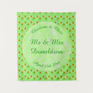 Pretty Spring Wedding Apple blossom and Apples Tapestry