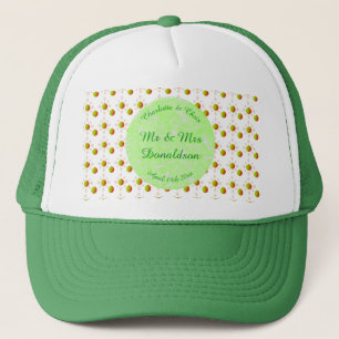 Pretty Spring Wedding Apple blossom and Apples Trucker Hat