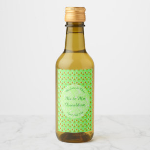 Pretty Spring Wedding Apple blossom and Apples Wine Label