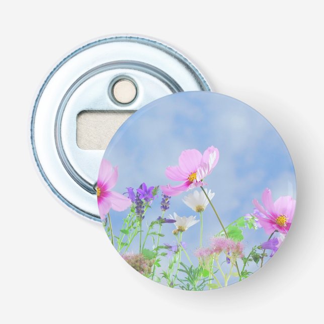 Pretty Spring Wild Flowers Bottle Opener (Front)