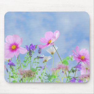 Pretty Spring Wild Flowers Mouse Mat