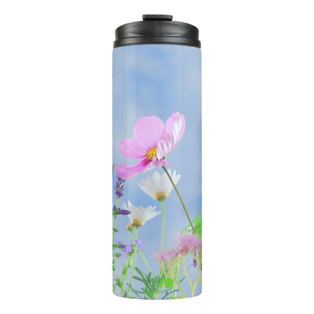 Pretty Spring Wild Flowers Thermal Tumbler (Front)