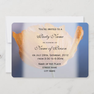 pretty spring wild yellow poppy flower party invitation