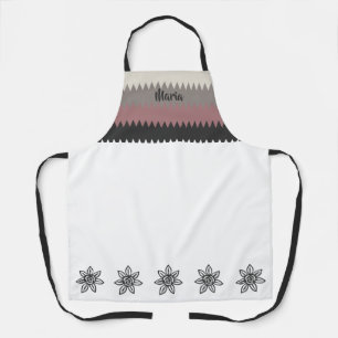 Pretty Springtime Monogrammed Name Apron