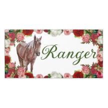 pretty stall sign roses