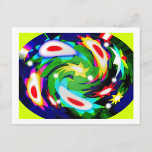 Pretty stars art postcard