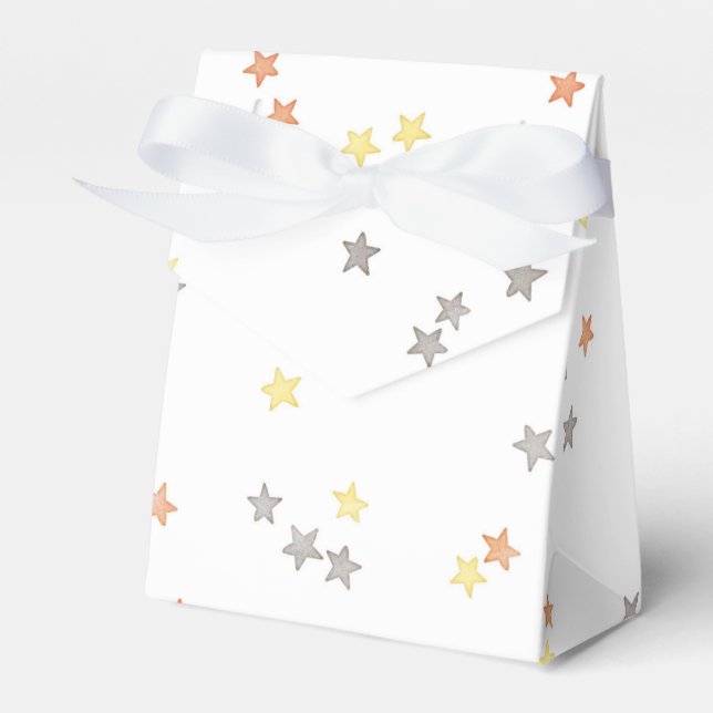 Pretty Stars Baby Shower Favour Box (Front Side)
