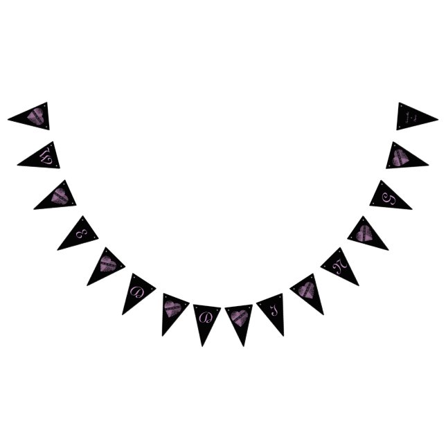 Pretty steampunk wedding hearts bunting  (All)