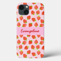 Pretty Strawberry Cream Pattern Personalised