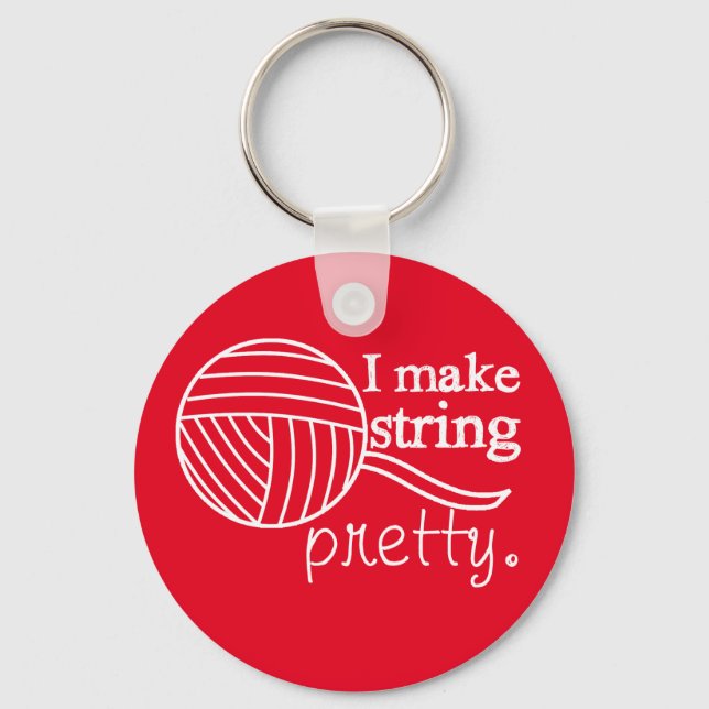 Pretty String/Yarn {Dark} Key Ring (Front)