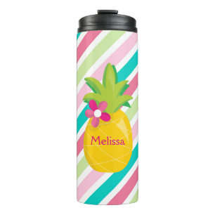 Pretty Striped pineapple Thermal Tumbler