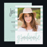 Pretty Stripes EDITABLE COLOR Graduation Invite<br><div class="desc">Celebrate the graduate with this modern and stylish card from Berry Berry Sweet { www.berryberrysweet.com } Matching items and colour options available at our store or upon request.</div>