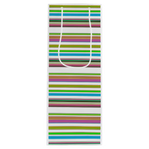 PRETTY STRIPES WINE GIFT BAG