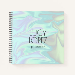 Pretty stylish modern elegant chick holographic notebook