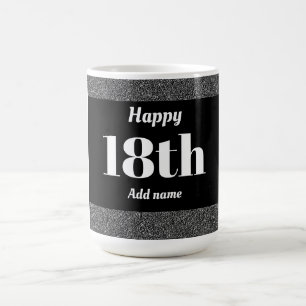 Pretty stylish personalised birthday mug gift 18th