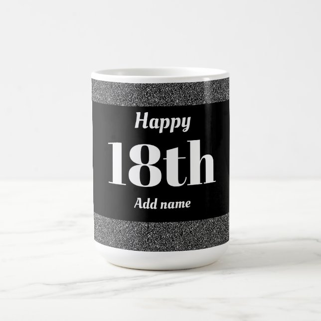 Pretty stylish personalised birthday mug gift 18th (Center)