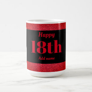 Pretty stylish personalised birthday mug gift 18th