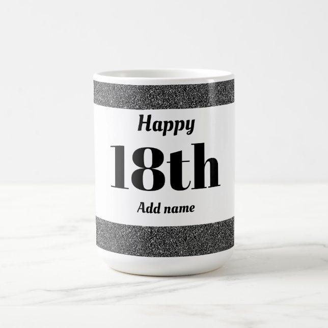 Pretty stylish personalised birthday mug gift 18th (Center)