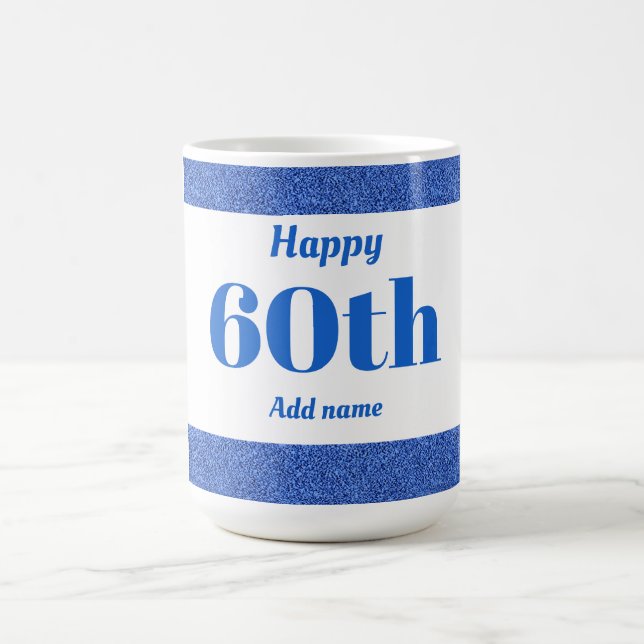 Pretty stylish personalised birthday mug gift 60th (Center)
