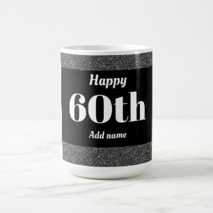 Pretty stylish personalised birthday mug gift 60th