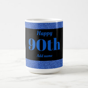 Pretty stylish personalised birthday mug gift 90th