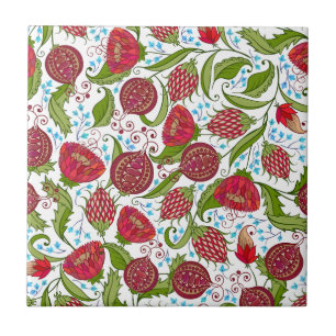 Pretty summer floral fresh pattern tile