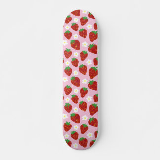 Pretty summer strawberry pattern skateboard