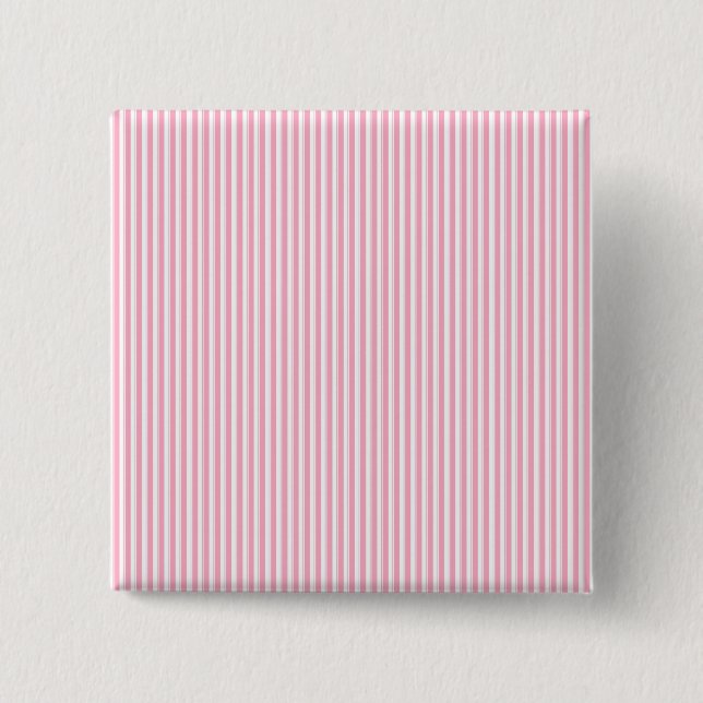 Pretty Summer Time Bubble Gum Pink Striped Pattern 15 Cm Square Badge (Front)