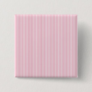 Pretty Summer Time Bubble Gum Pink Striped Pattern 15 Cm Square Badge