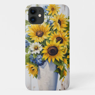 Pretty Sunflower Flower Arrangement Floral iPhone 11 Case