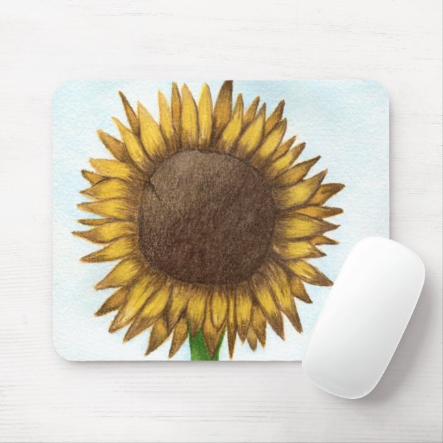 Pretty Sunflower Mouse Mat (With Mouse)
