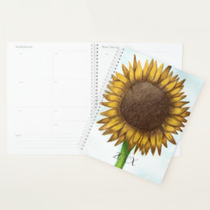 Pretty Sunflower Planner