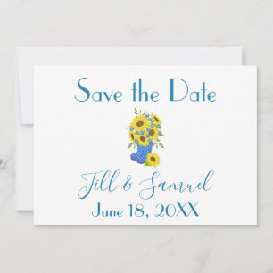 Pretty Sunflower Save The Date