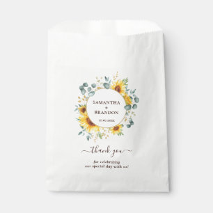 Pretty Sunflower Summer Botanical Garden Wedding Favour Bags