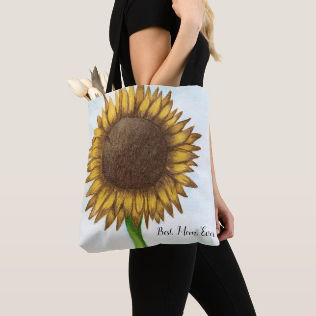 Pretty Sunflower Tote Bag (Close Up)