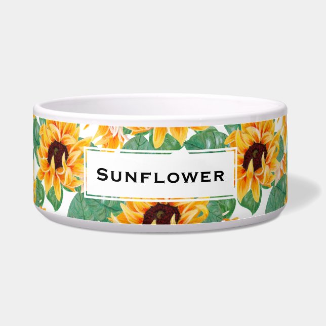 Pretty Sunflowers Yellow & Green Pattern (Front)