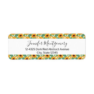 Pretty Sunflowers Yellow & Green Pattern