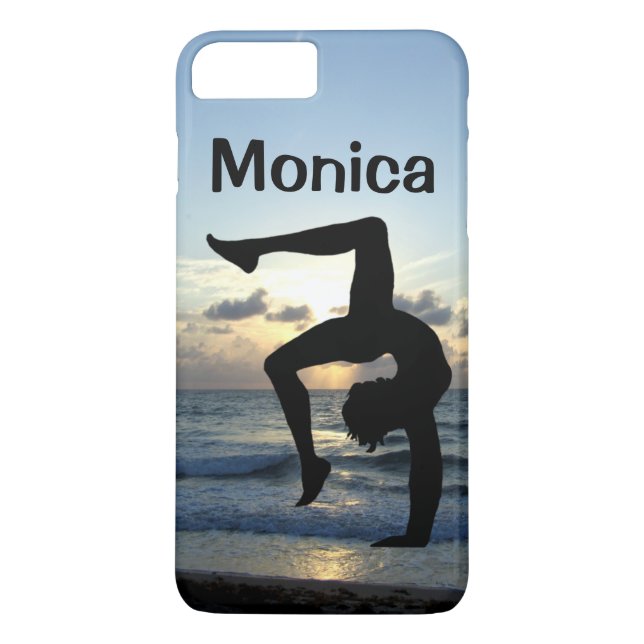PRETTY SUNRISE PERSONALIZED GYMNASTICS PHONE CASE (Back)