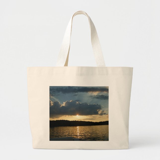 Pretty Sunset Large Tote Bag (Front)