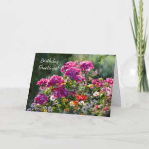 Pretty Sunshine Garden Art Birthday Card