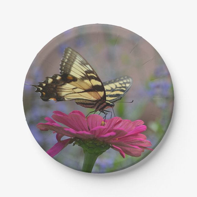 Pretty Swallowtail Butterfly Paper Plate (Front)