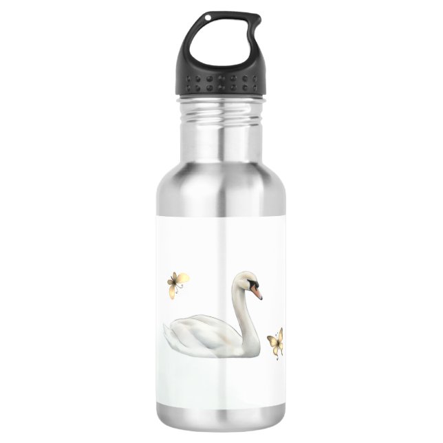 Pretty swan 532 ml water bottle (Front)