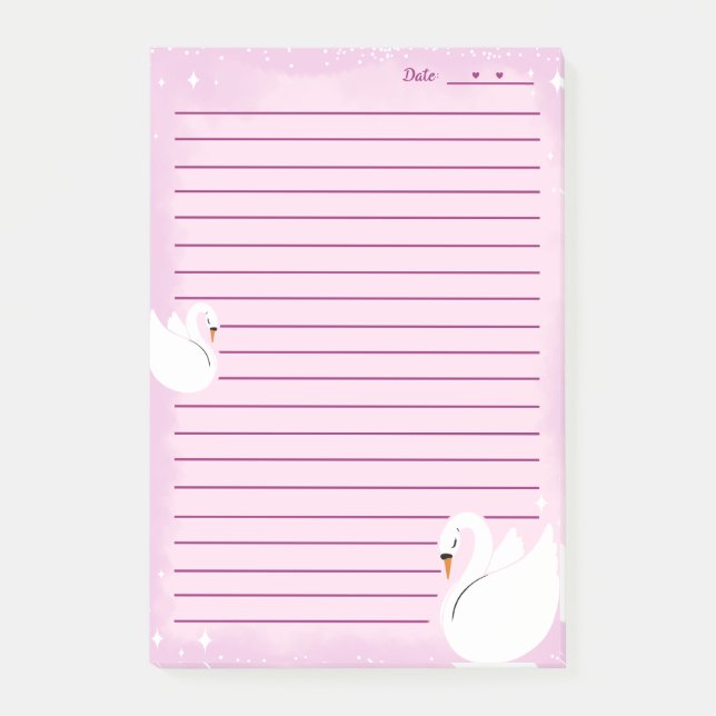 Pretty Swan Delicate Notes (Front)