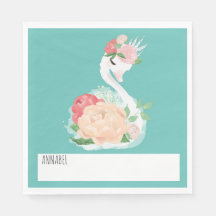 Pretty Swan Personalised school lunch message