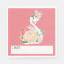 Pretty Swan Personalised school lunch message 